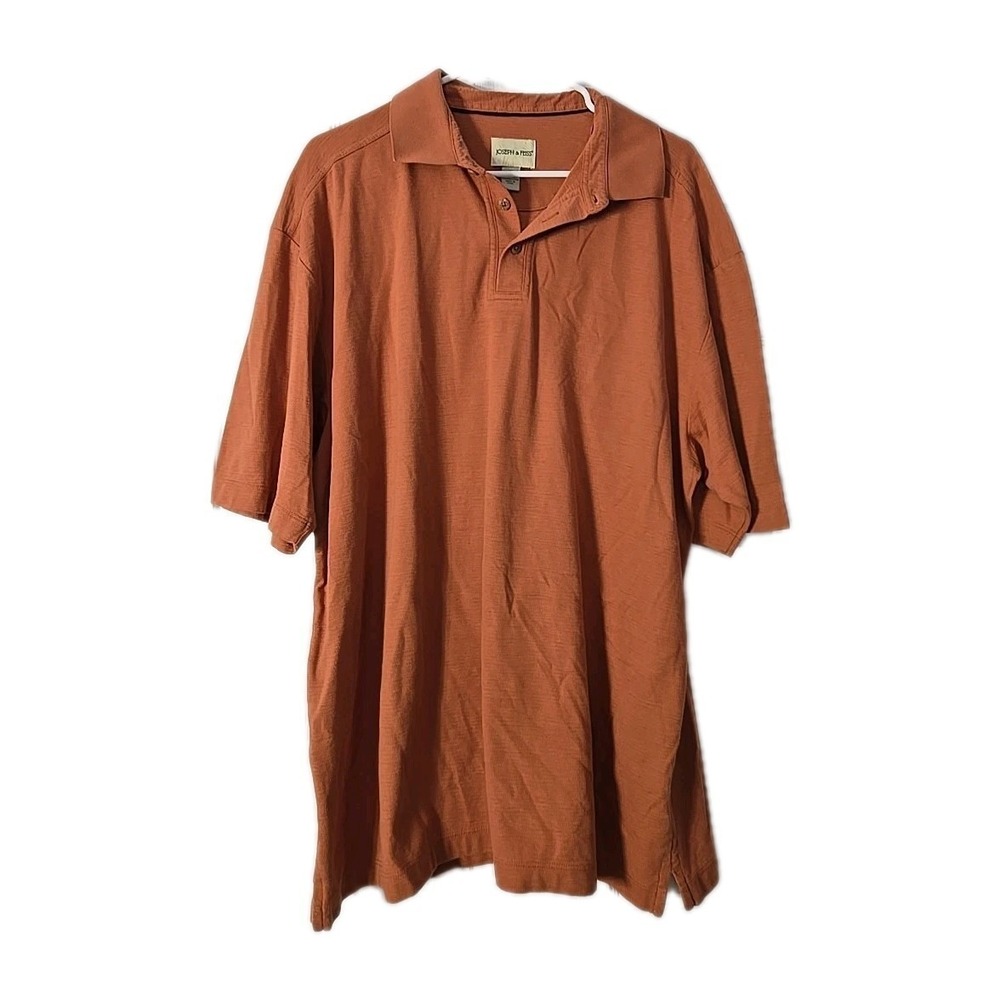 Joseph & Feiss‎ Men's XL Polo Rust Geometric Pima Cotton Short Sleeve